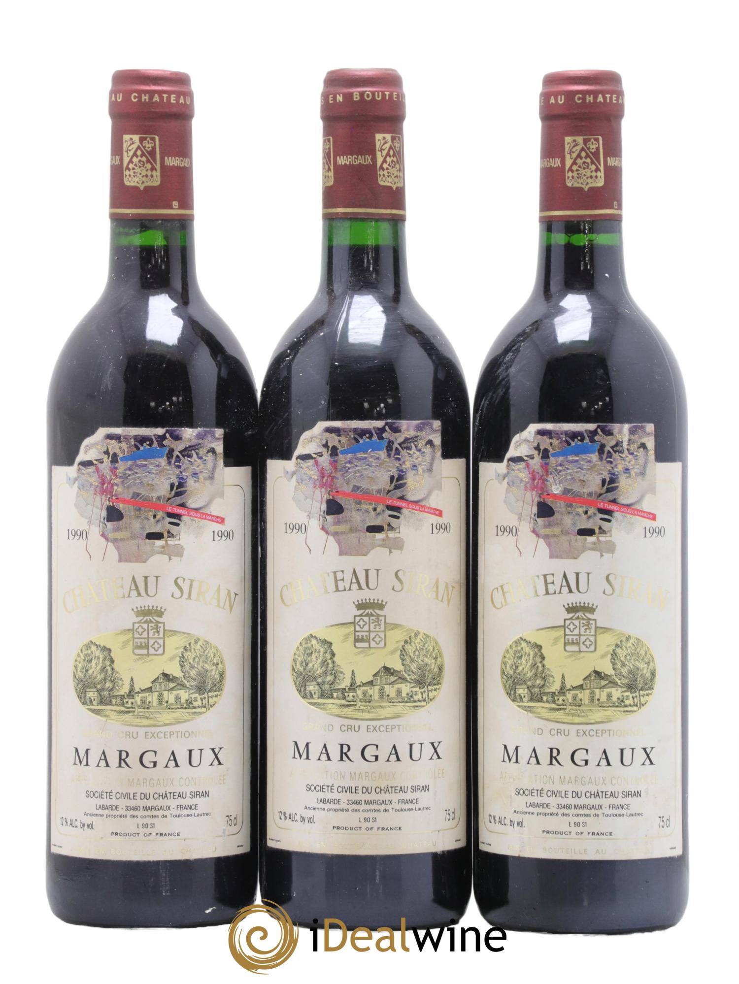 Château Siran 1990 - Lot de 3 bouteilles - 0