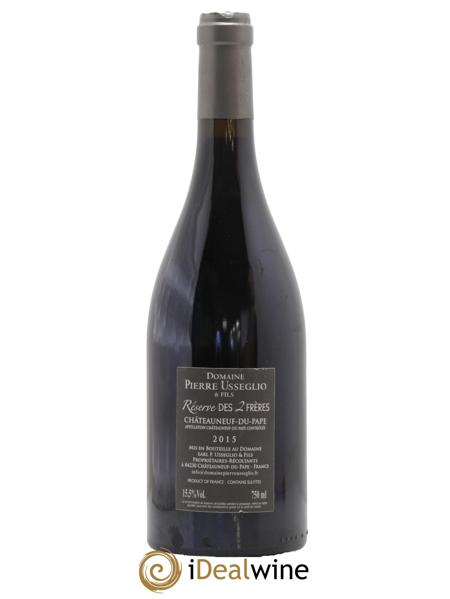 Châteauneuf-du-Pape Réserve des 2 frères Pierre Usseglio & Fils 2015 - Posten von 1 Flasche - 1