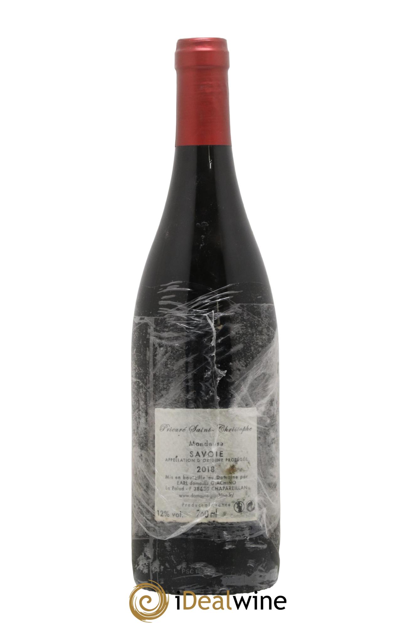 Vin de Savoie Mondeuse Prieure St Christophe Domaine Giachino 2018 - Lot de 1 bouteille - 1