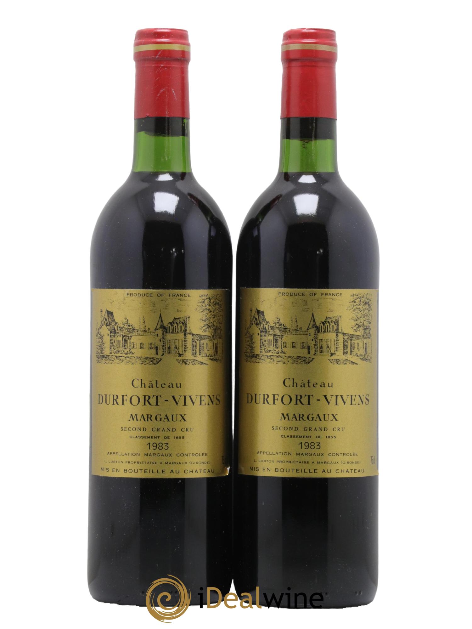 Château Durfort Vivens 2ème Grand Cru Classé 1983 - Lot de 2 bouteilles - 0