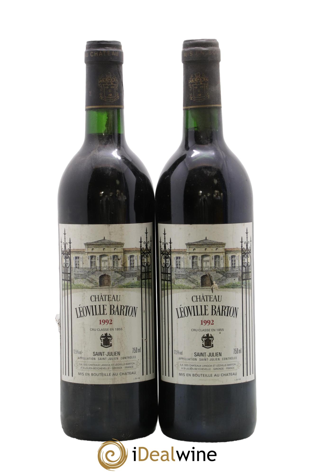 Château Léoville Barton 2ème Grand Cru Classé 1992 - Lot de 2 bouteilles - 0