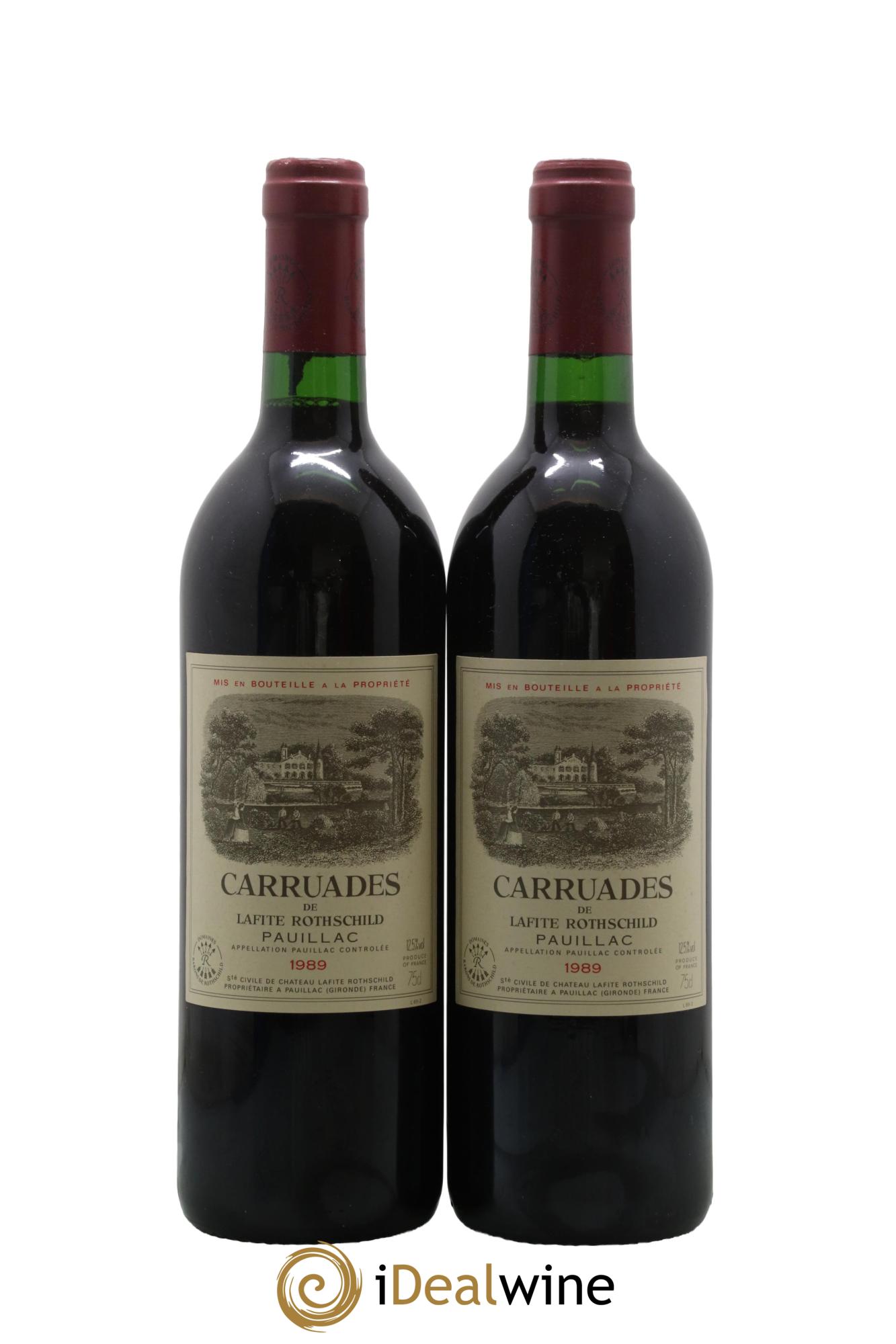 Carruades de Lafite Rothschild Second Vin 1989 - Lot de 2 bouteilles - 0