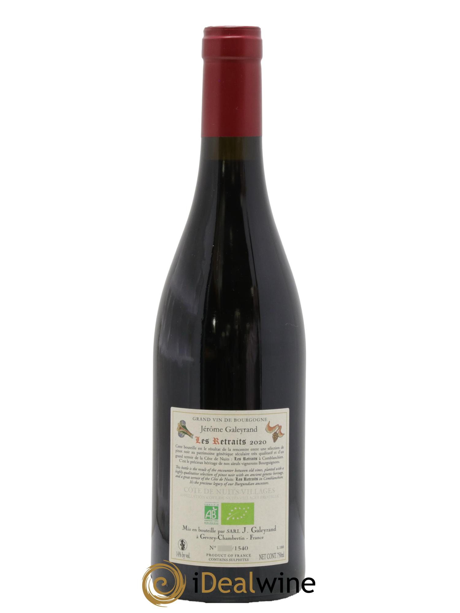 Côte de Nuits-Villages Les Retraits Jérôme Galeyrand 2020 - Lotto di 1 bottiglia - 1