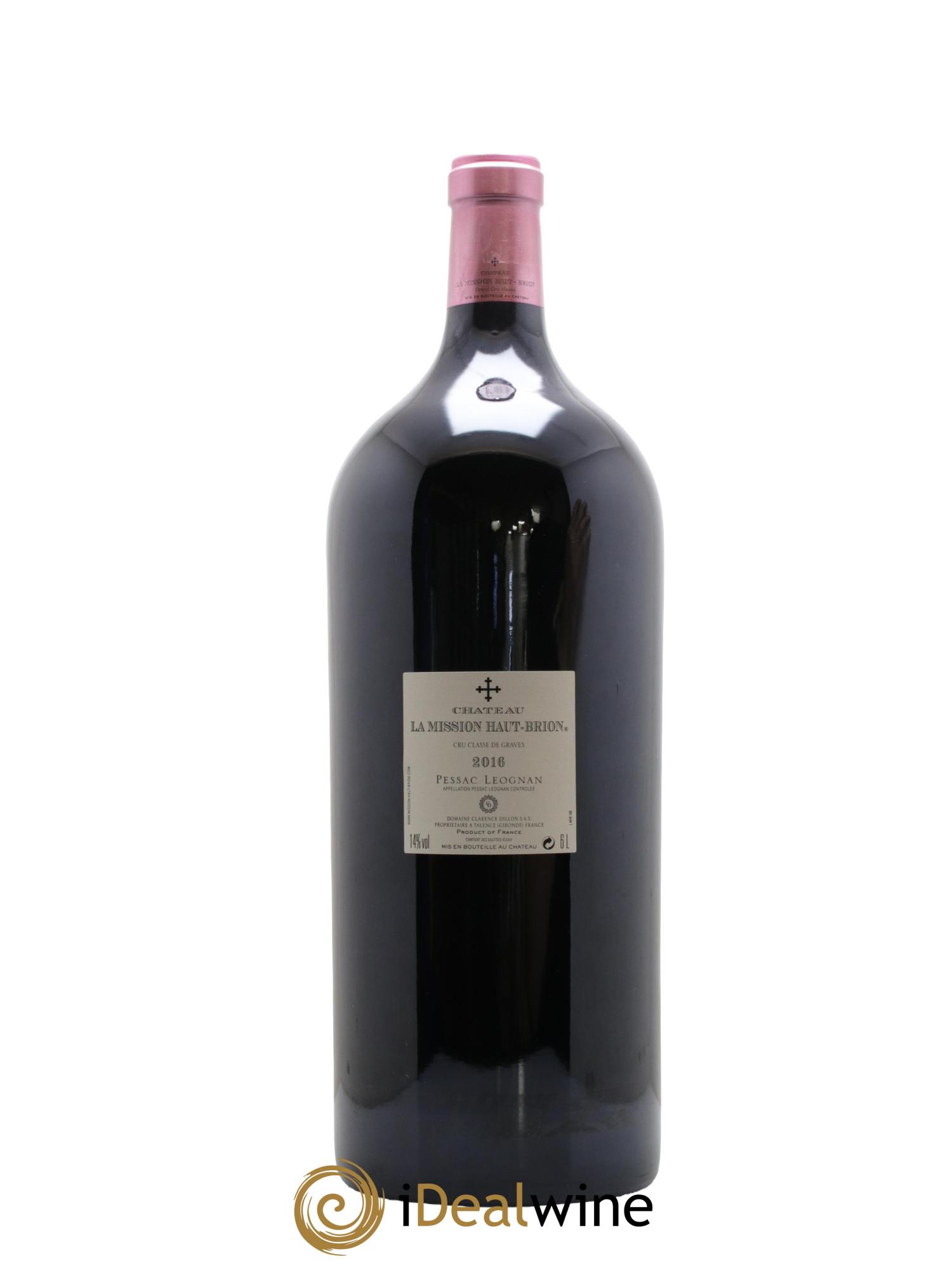 Château la Mission Haut-Brion Cru Classé de Graves  2016 - Lot of 1 imperiale - 2