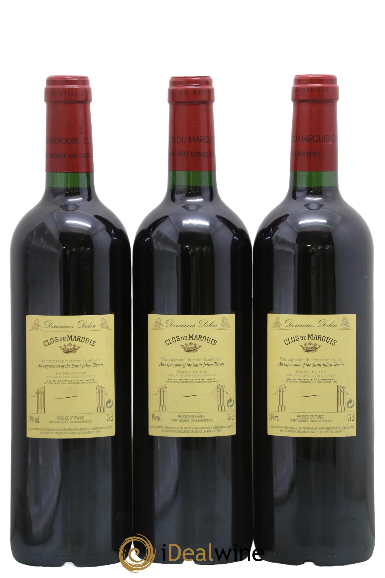 Clos du Marquis 2004 - Lot of 3 bottles - 1