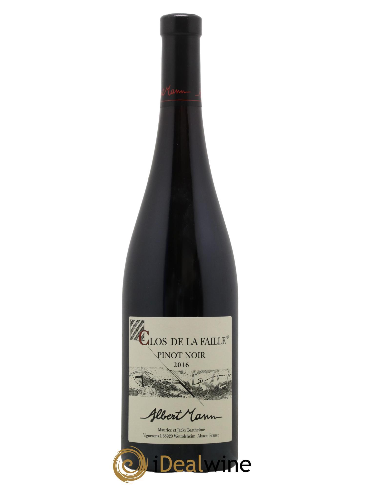 Alsace Pinot Noir Clos de la Faille Albert Mann 2016 - Lot de 1 bouteille - 0