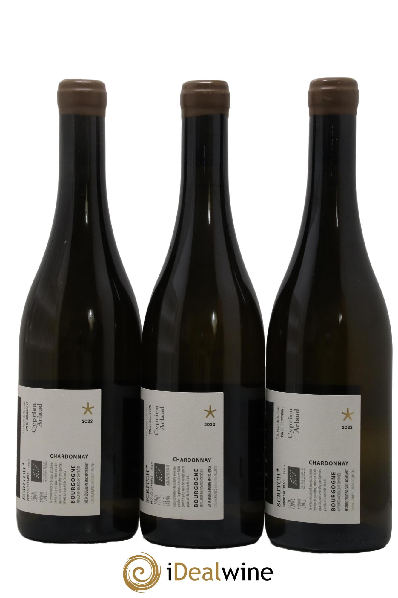 Bourgogne Scritch Cyprien Arlaud 2022 - Lotto di 3 bottiglie - 1