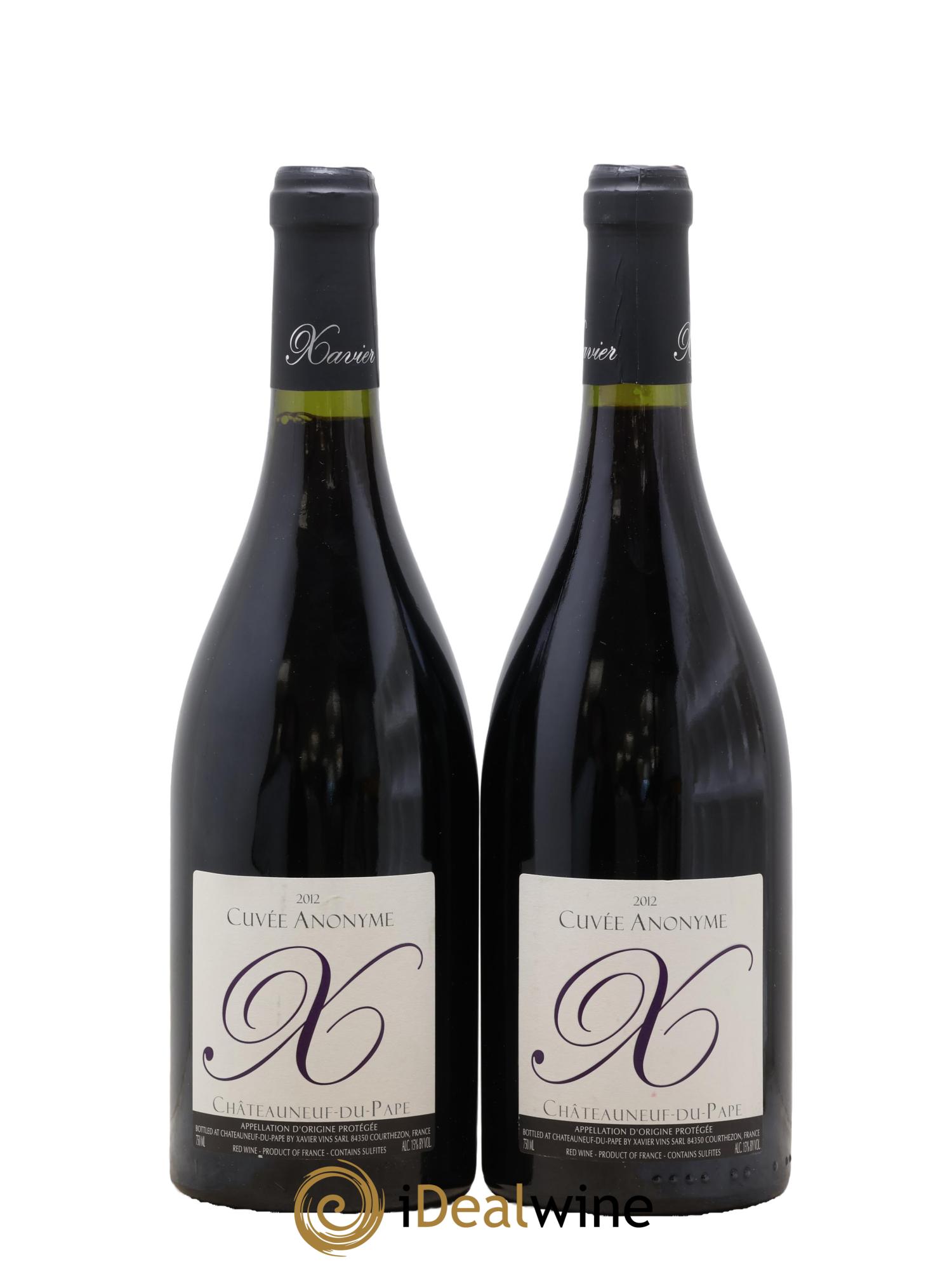 Châteauneuf-du-Pape cuvée Anonyme Xavier Vignon 2012 - Lotto di 2 bottiglie - 0