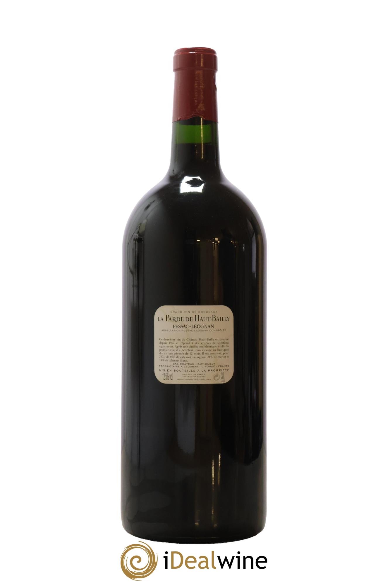 Haut Bailly II (Anciennement La Parde de Haut-Bailly) Second Vin 2003 - Lot de 1 double magnum - 2