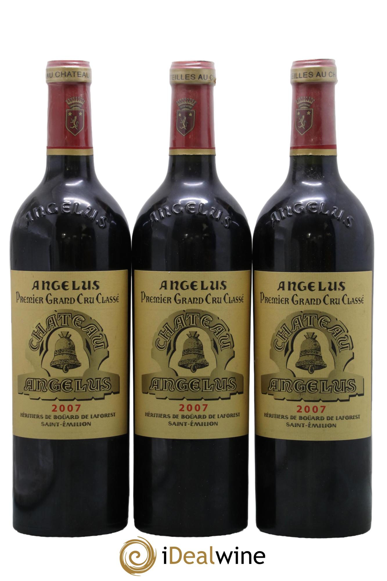 Château Angélus 1er Grand Cru Classé A 2007 - Posten von 3 Flaschen - 0