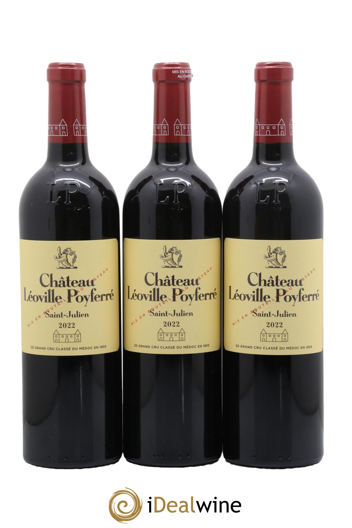 Château Léoville Poyferré 2ème Grand Cru Classé 2022 - Lot de 3 bouteilles - 0