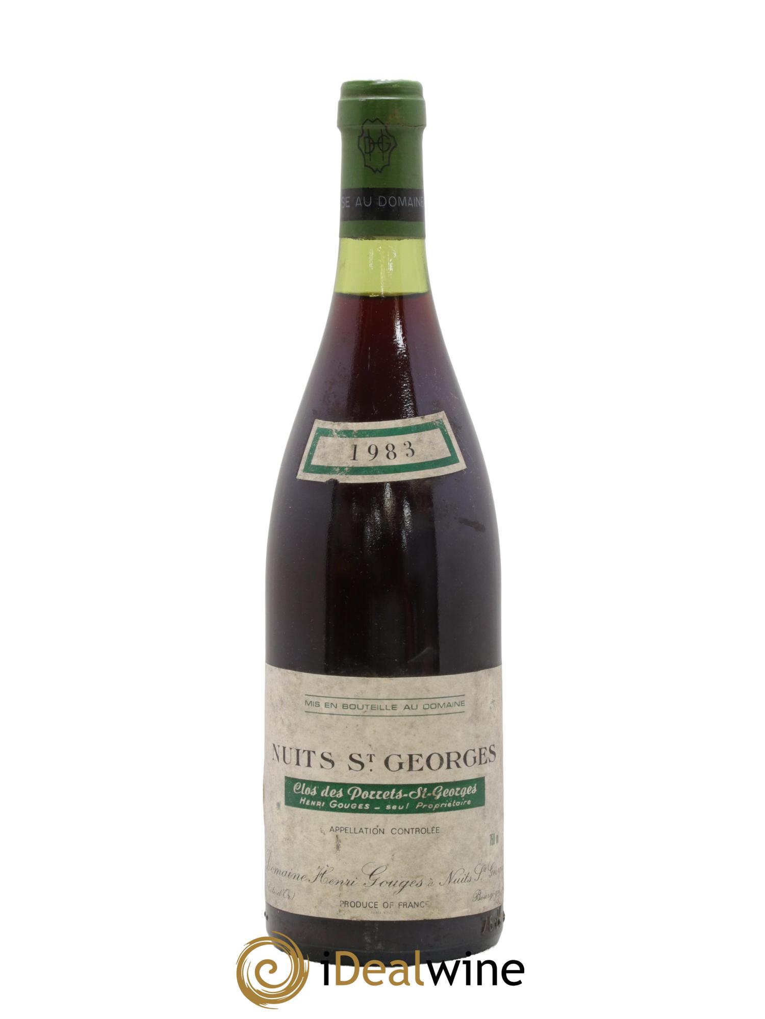 Nuits-Saint-Georges 1er Cru Clos des Porrets St Georges Henri Gouges Clos Des Porrets Monopole Henri Gouges 1983 - Lot of 1 bottle - 0