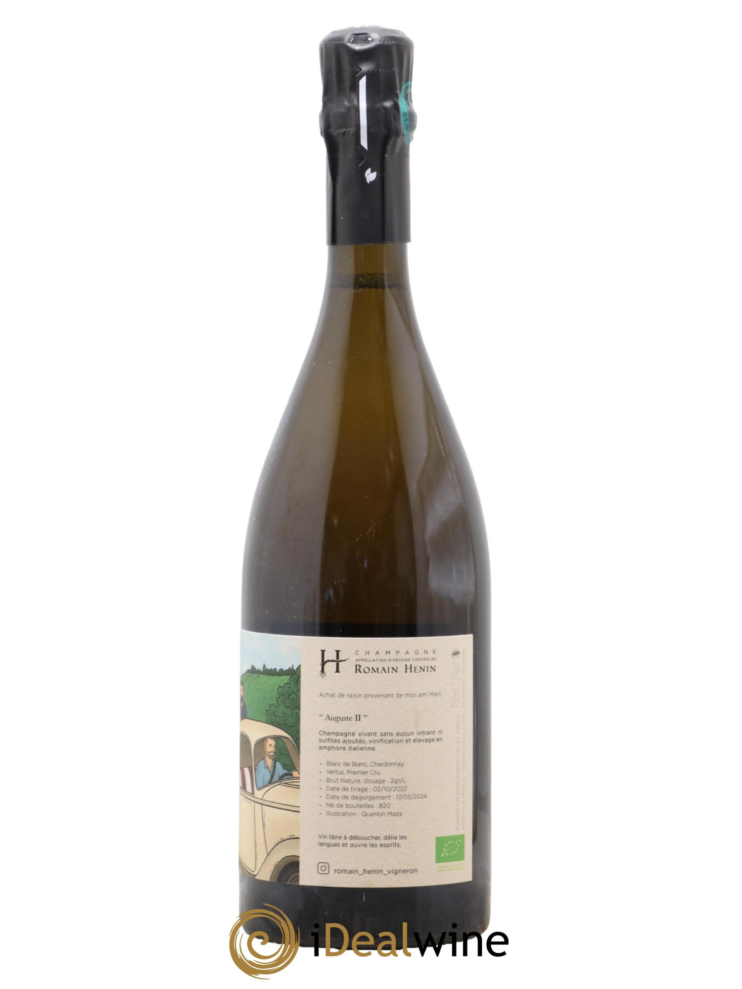 Champagne Auguste II Romain Hénin - Lot de 1 bouteille - 1