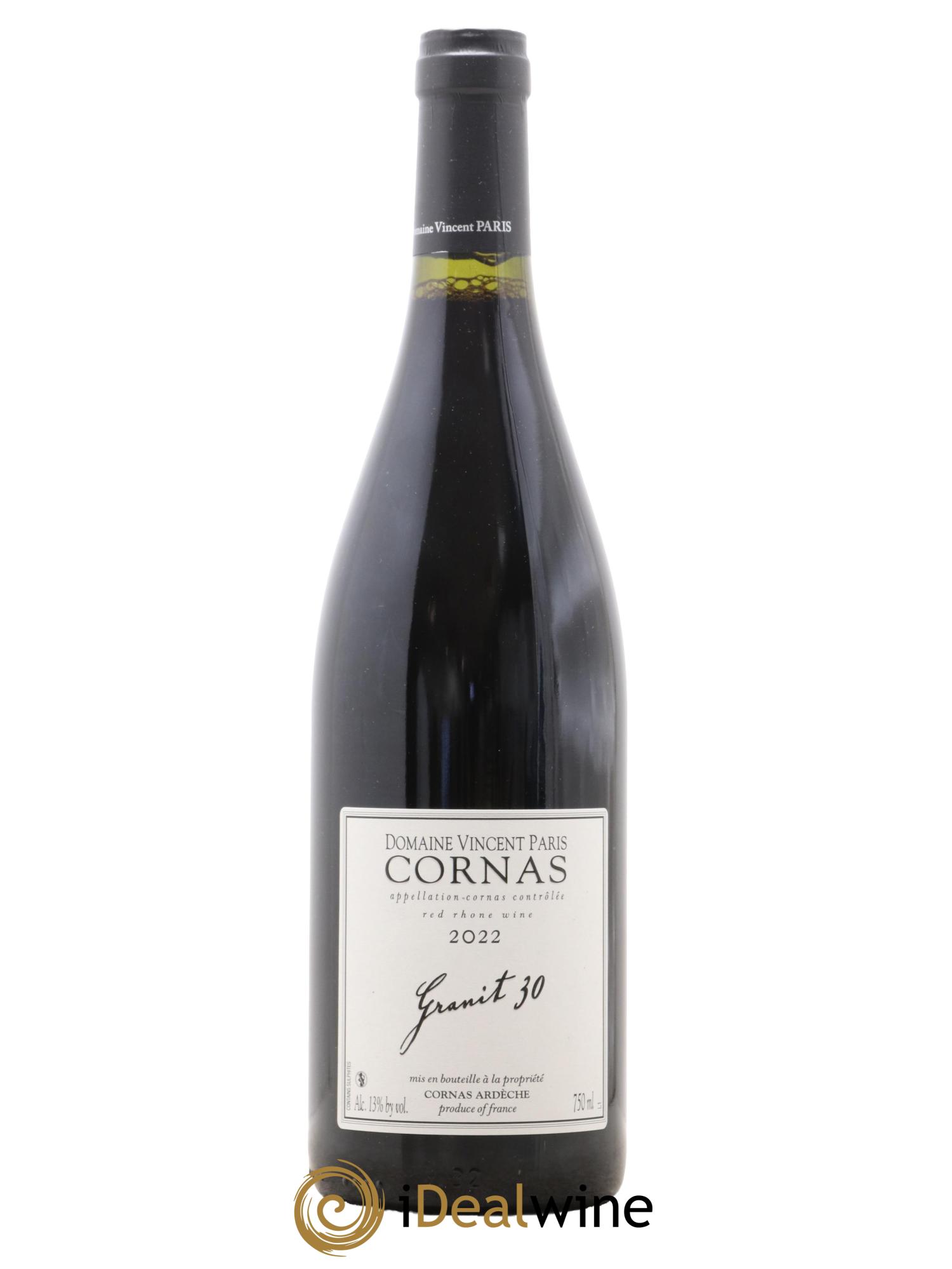 Cornas Granit 30 Vincent Paris  2022 - Lot de 1 bouteille - 0