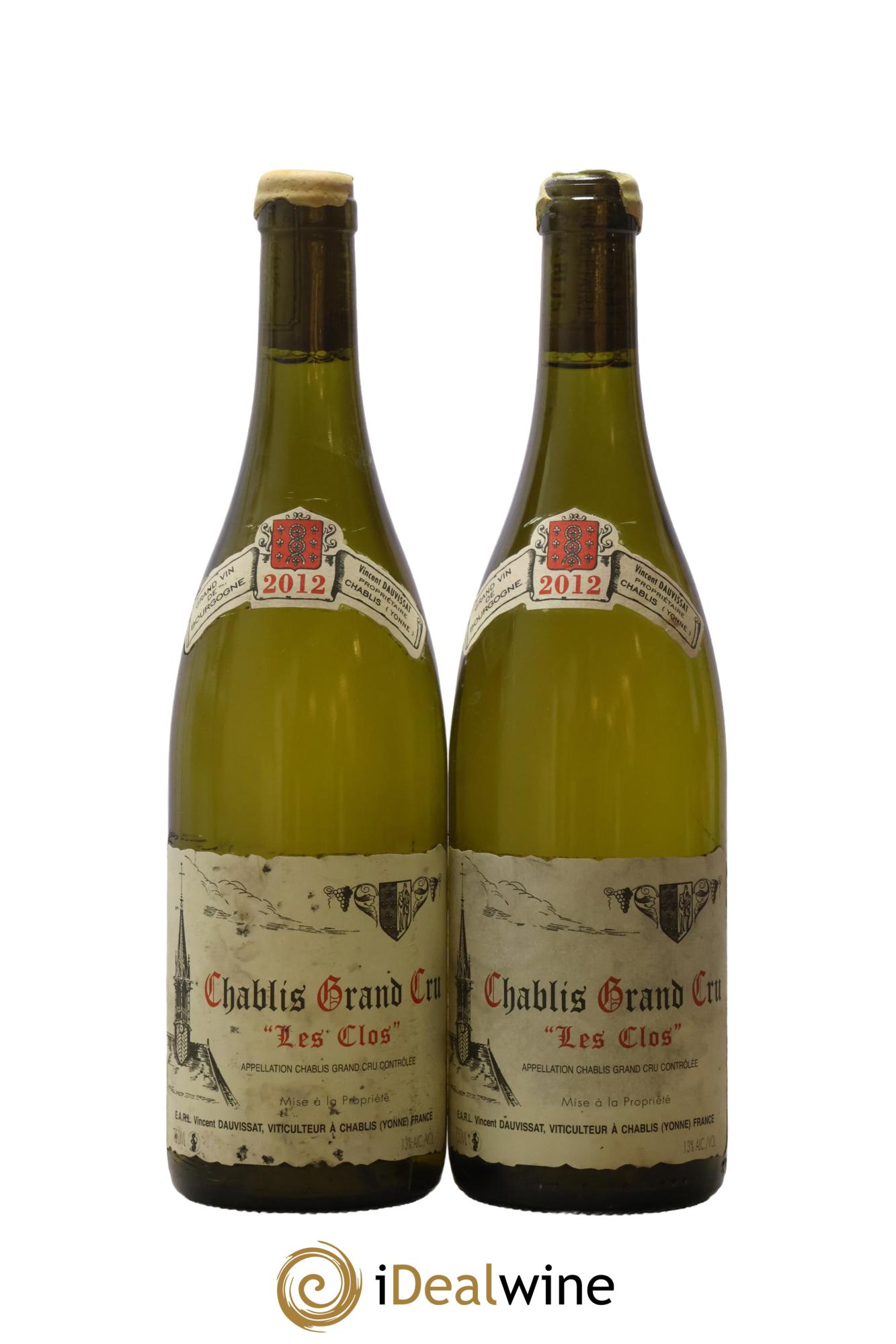 Chablis Grand Cru Les Clos Vincent Dauvissat (Domaine) 2012 - Posten von 2 Flaschen - 0