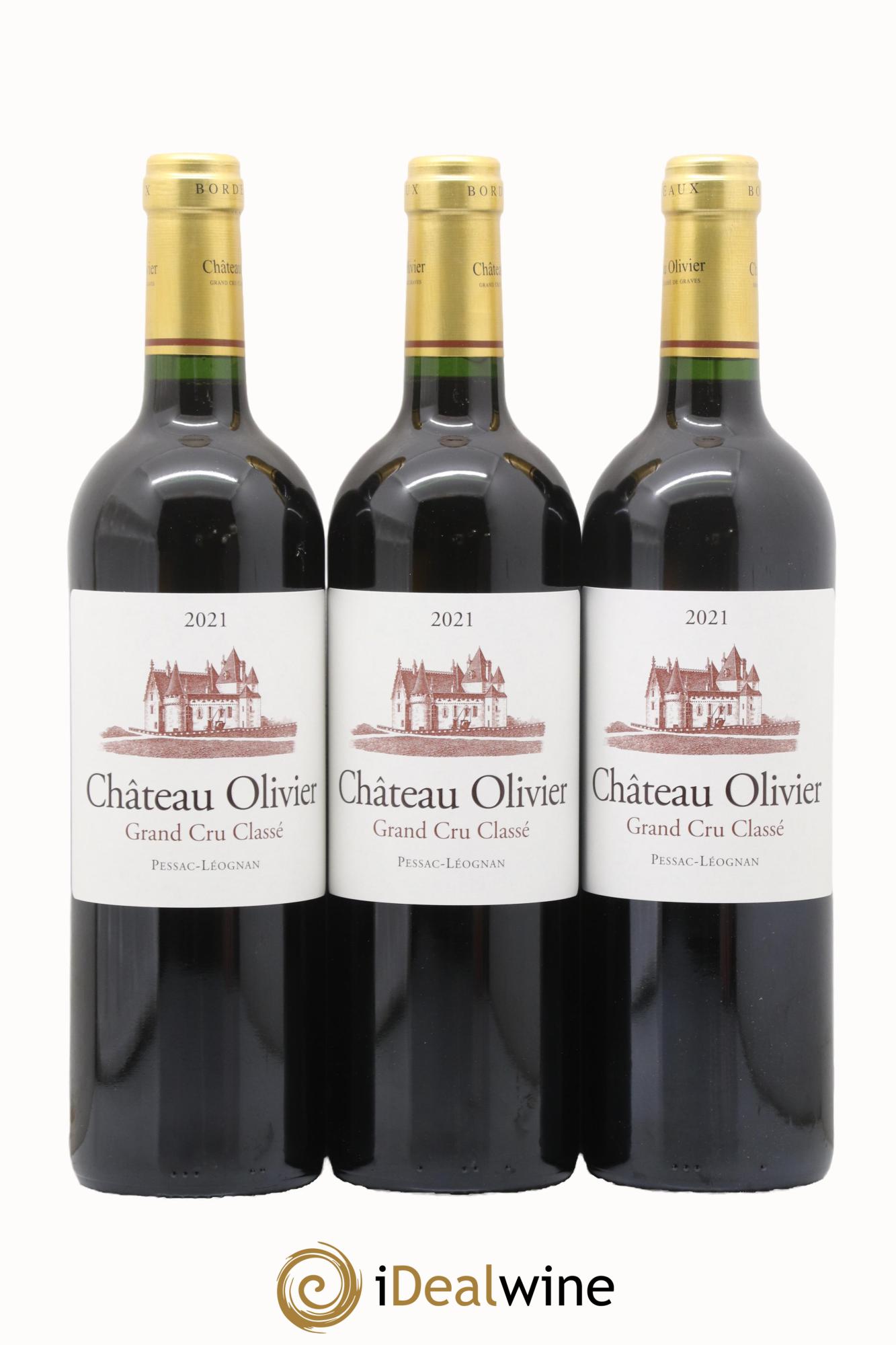 Château Olivier Cru Classé de Graves  2021 - Lotto di 3 bottiglie - 0