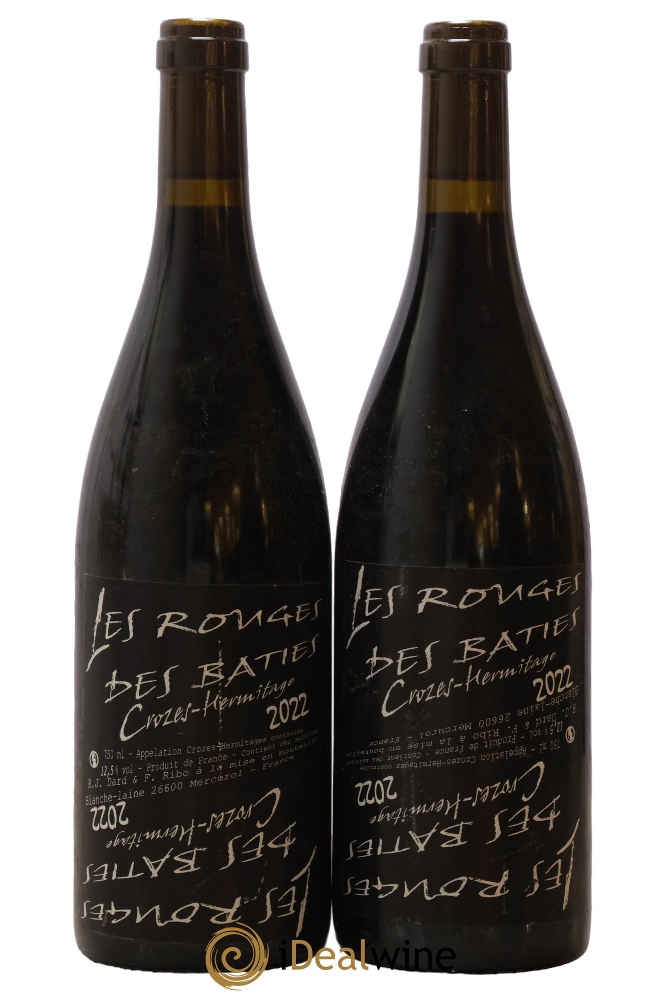 Crozes-Hermitage Les Rouges des Bâties Dard et Ribo (Domaine) 2022 - Posten von 2 Flaschen - 0