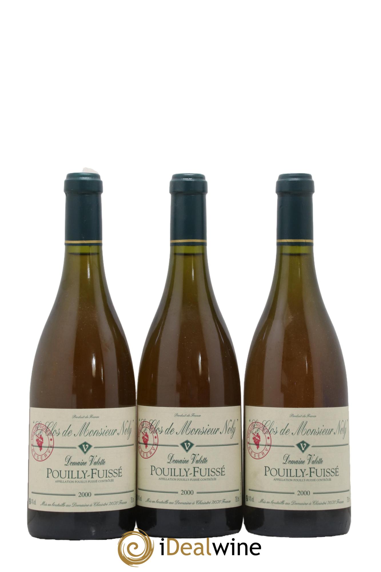 Pouilly-Fuissé Clos de Monsieur Noly Vieilles Vignes Valette (Domaine) 2000 - Lot de 6 bouteilles - 3