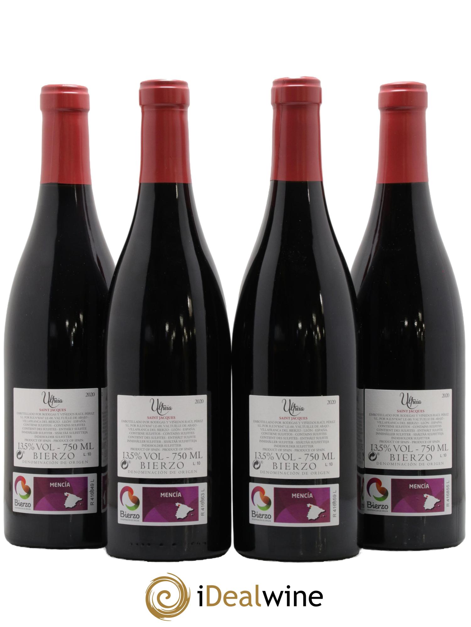 Bierzo DO Saint-Jacques Ultreia Raul Perez 2020 - Lot of 4 bottles - 1