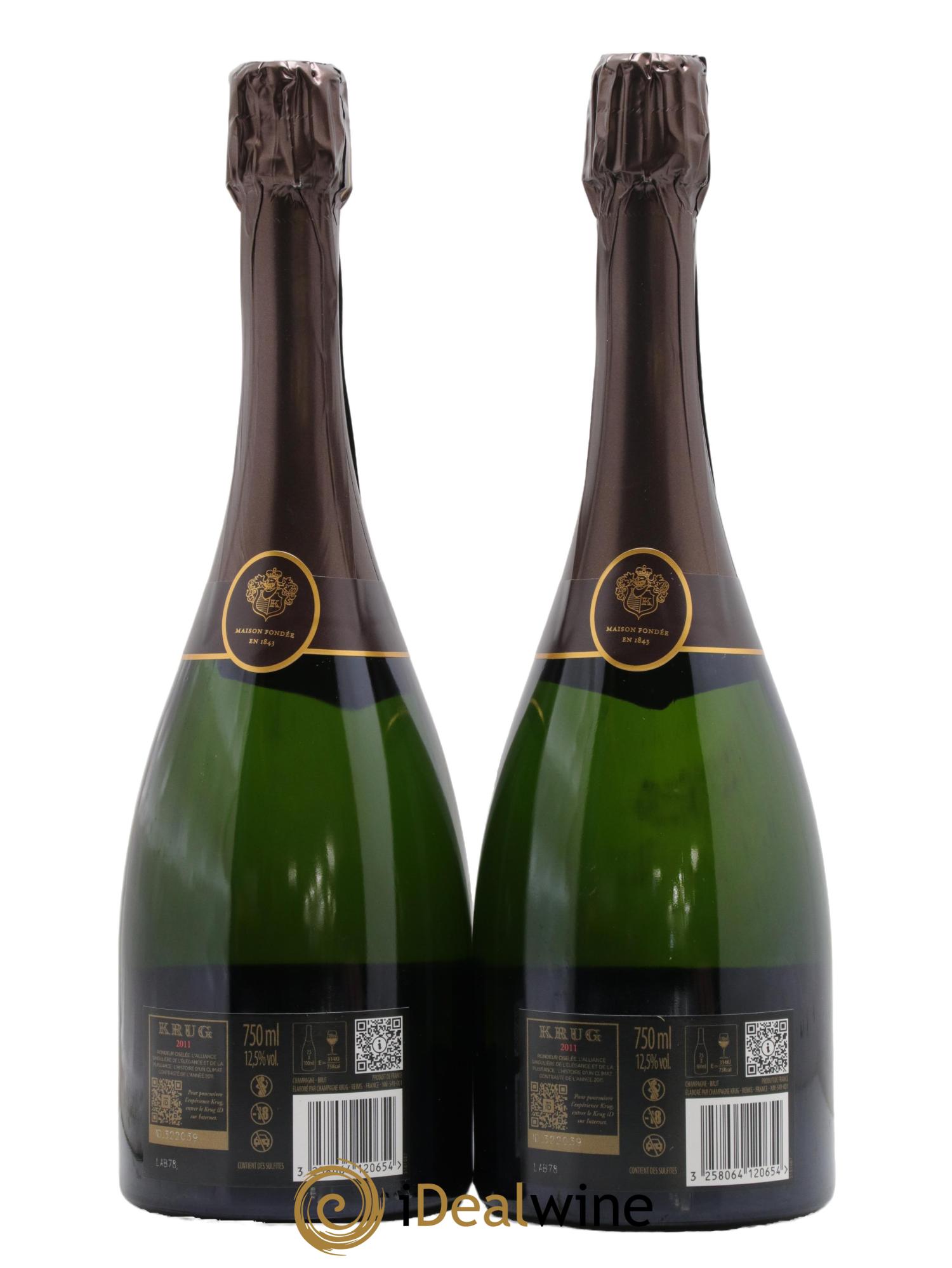 Vintage Krug  2011 - Lotto di 2 bottiglie - 1