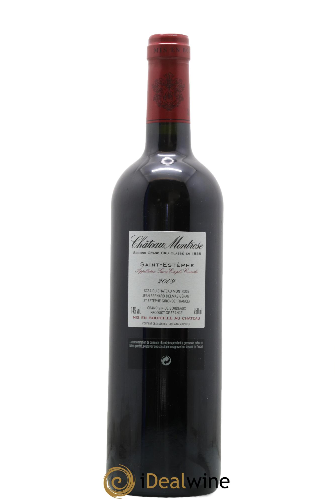 Château Montrose 2ème Grand Cru Classé 2009 - Lot de 1 bouteille - 1