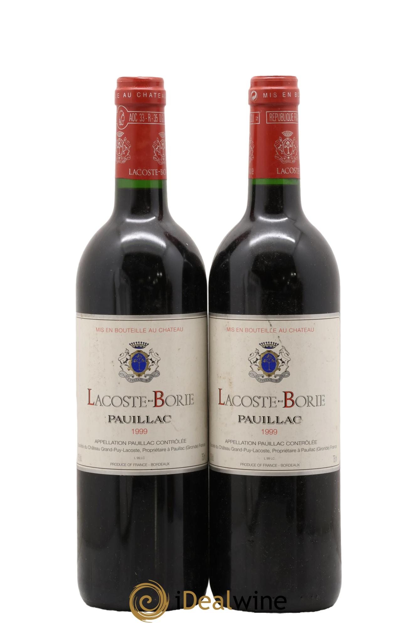 Lacoste Borie 1999 - Lot de 2 bouteilles - 0