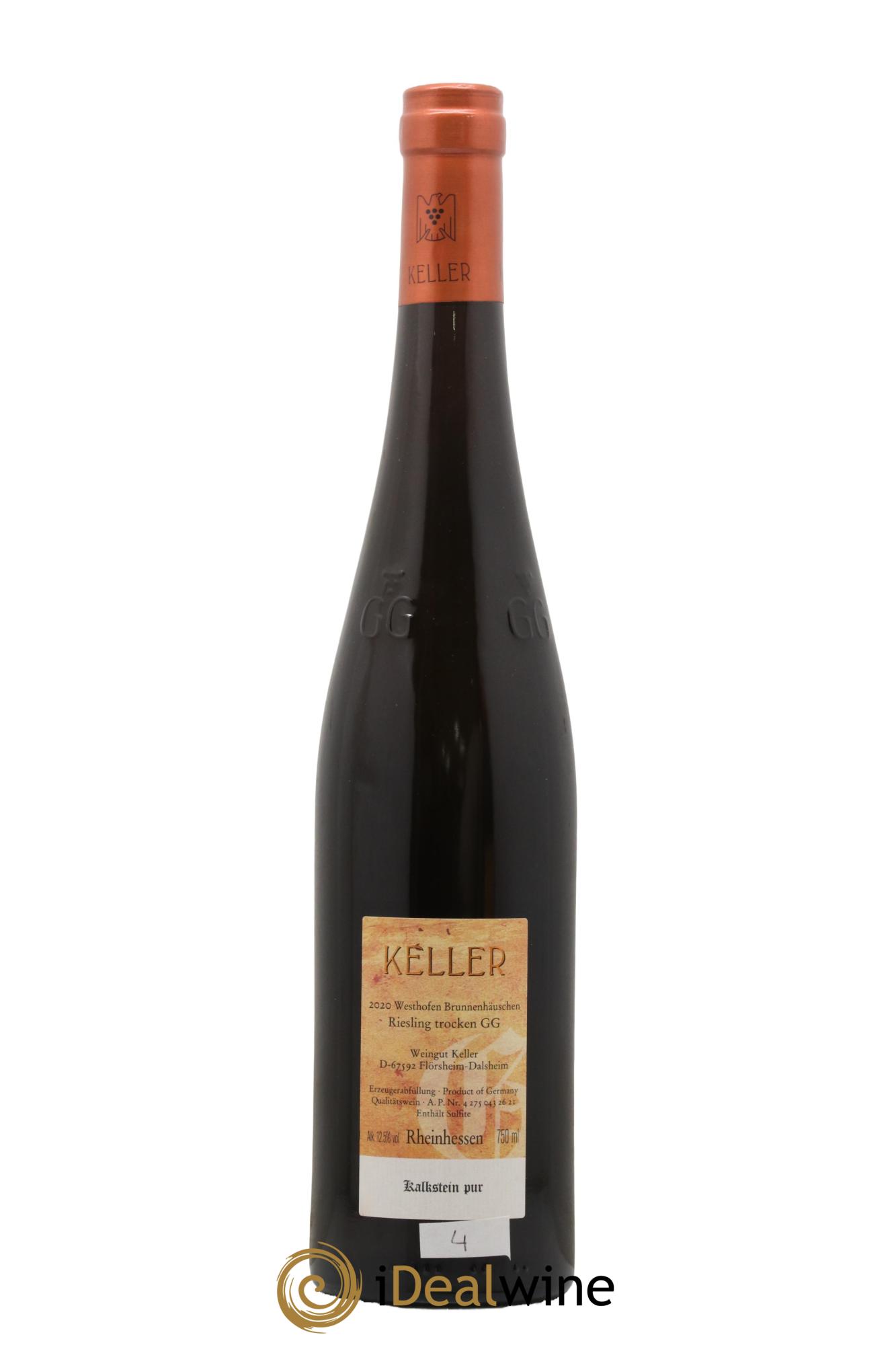 Riesling Trocken GG Abts Erde Westhofen Brunnenhäuschen Keller 2020 - Lot of 1 bottle - 1