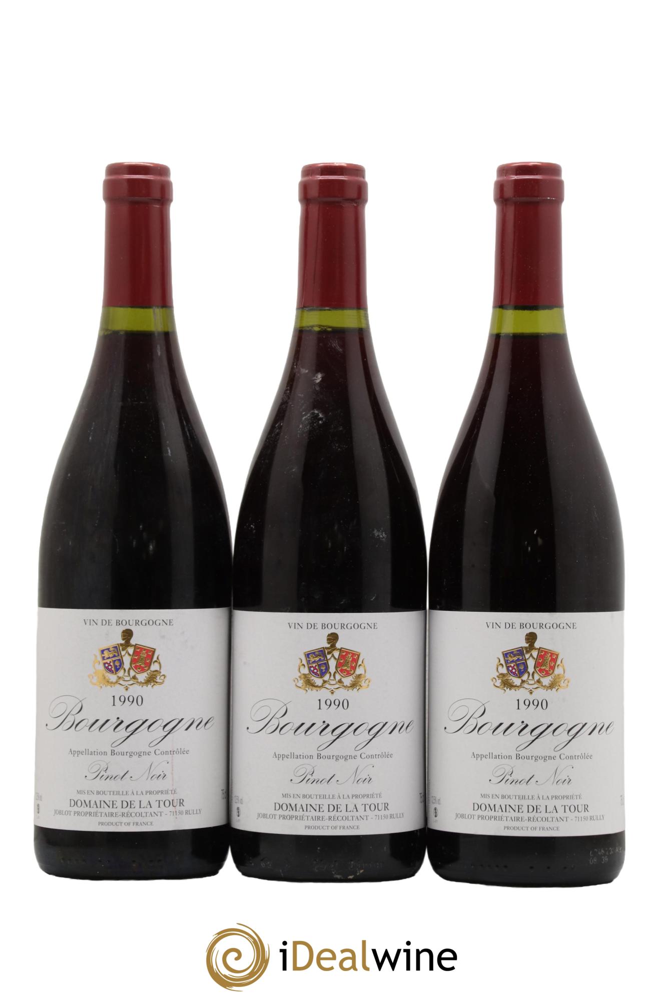 Bourgogne Domaine de la Tour 1990 - Lot de 3 bouteilles - 0