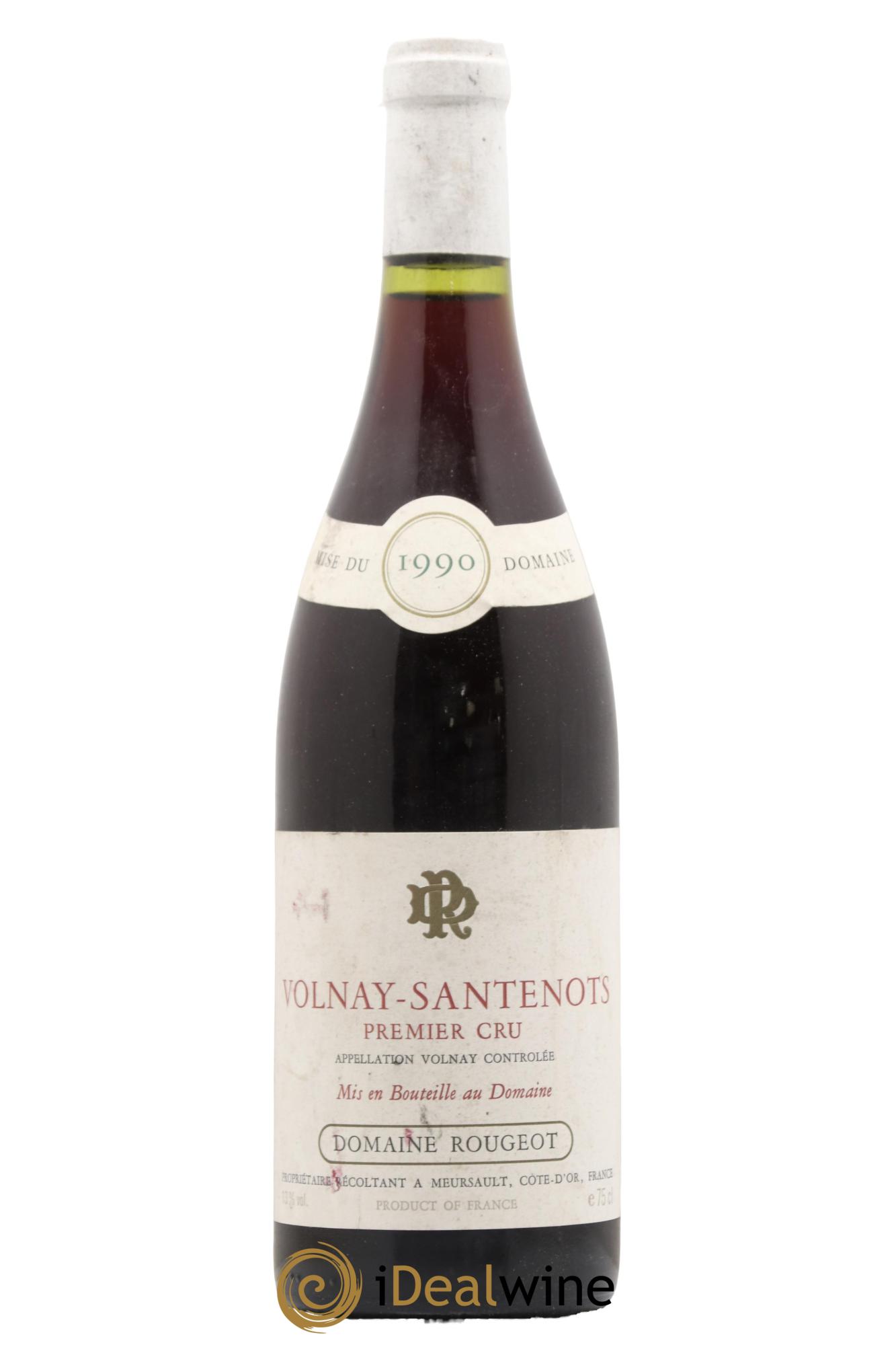 Volnay 1er Cru Santenots Rougeot Père et Fils Santenots Domaine Rougeot 1990 - Lot de 1 bouteille - 0