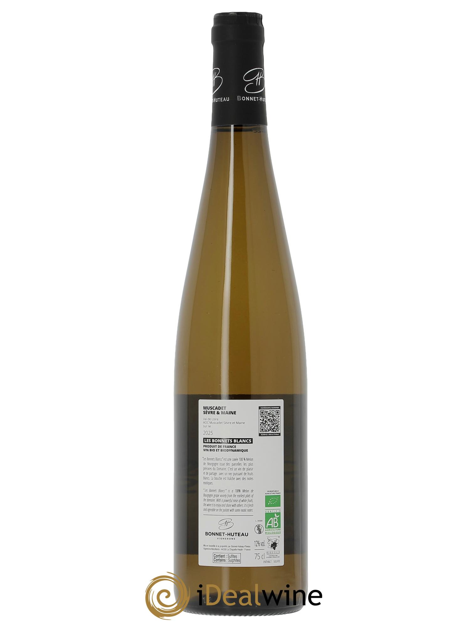 Muscadet-Sèvre-et-Maine sur lie Les Bonnets Blancs Bonnet-Huteau 2025 - Lot of 1 bottle - 1