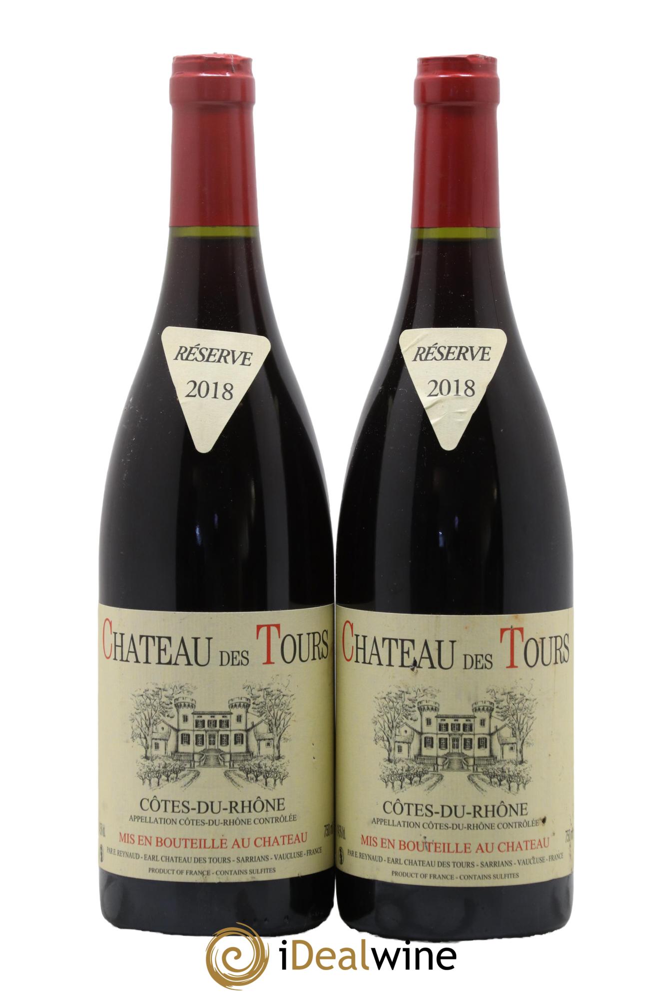 Côtes-du-Rhône Château des Tours Emmanuel Reynaud 2018 - Lot de 2 bouteilles - 0