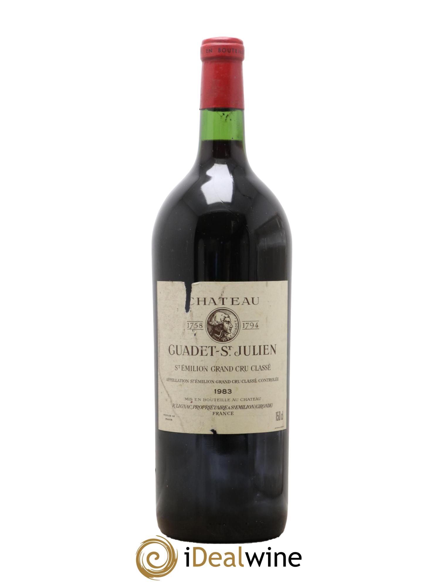 Château Guadet Grand Cru Classé 1983 - Lot de 1 magnum - 0