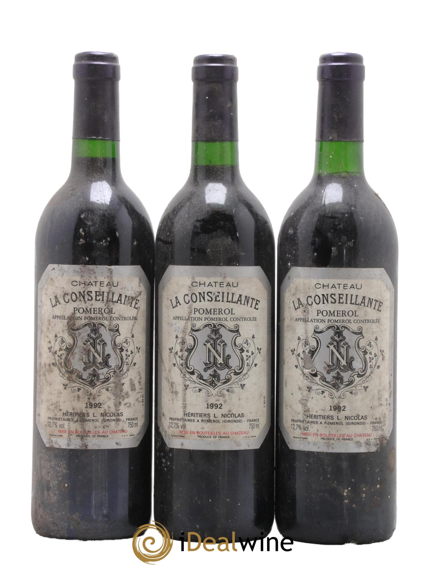 Château la Conseillante 1992 - Lot de 3 bouteilles - 0