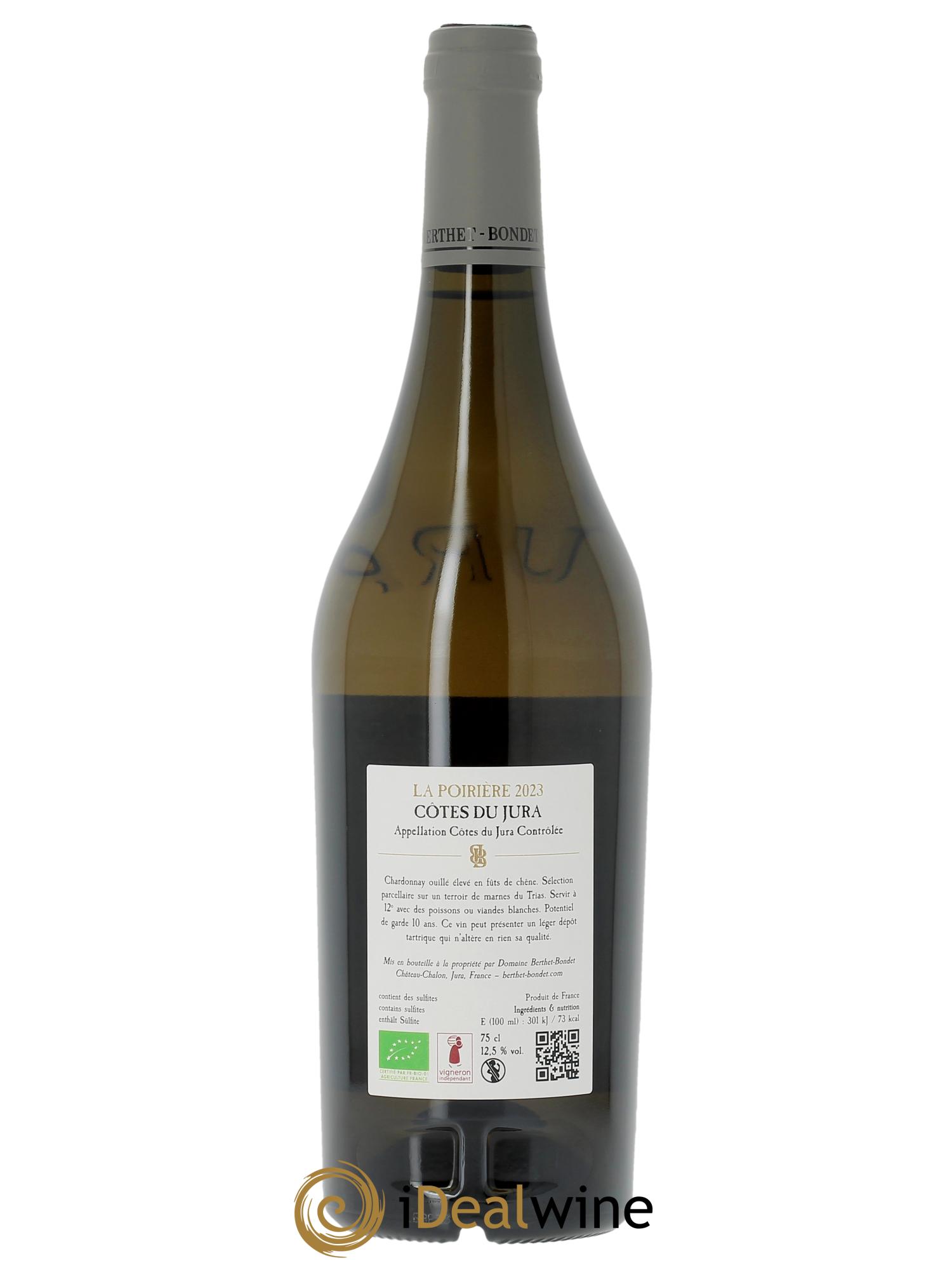 Côtes du Jura La Poirière Berthet-Bondet  2023 - Lotto di 1 bottiglia - 1