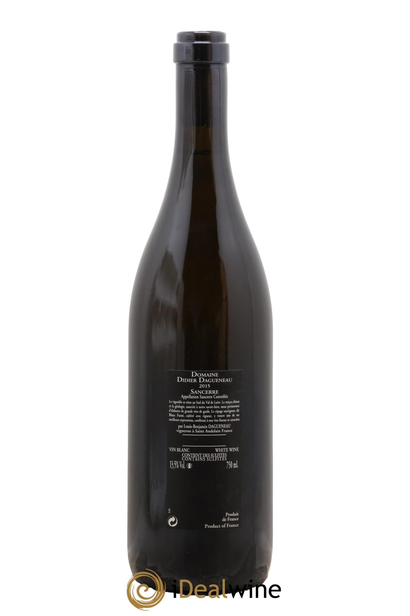 Sancerre Le Mont Damné Chavignol Dagueneau (Domaine Didier - Louis-Benjamin) 2015 - Lot de 1 bouteille - 1