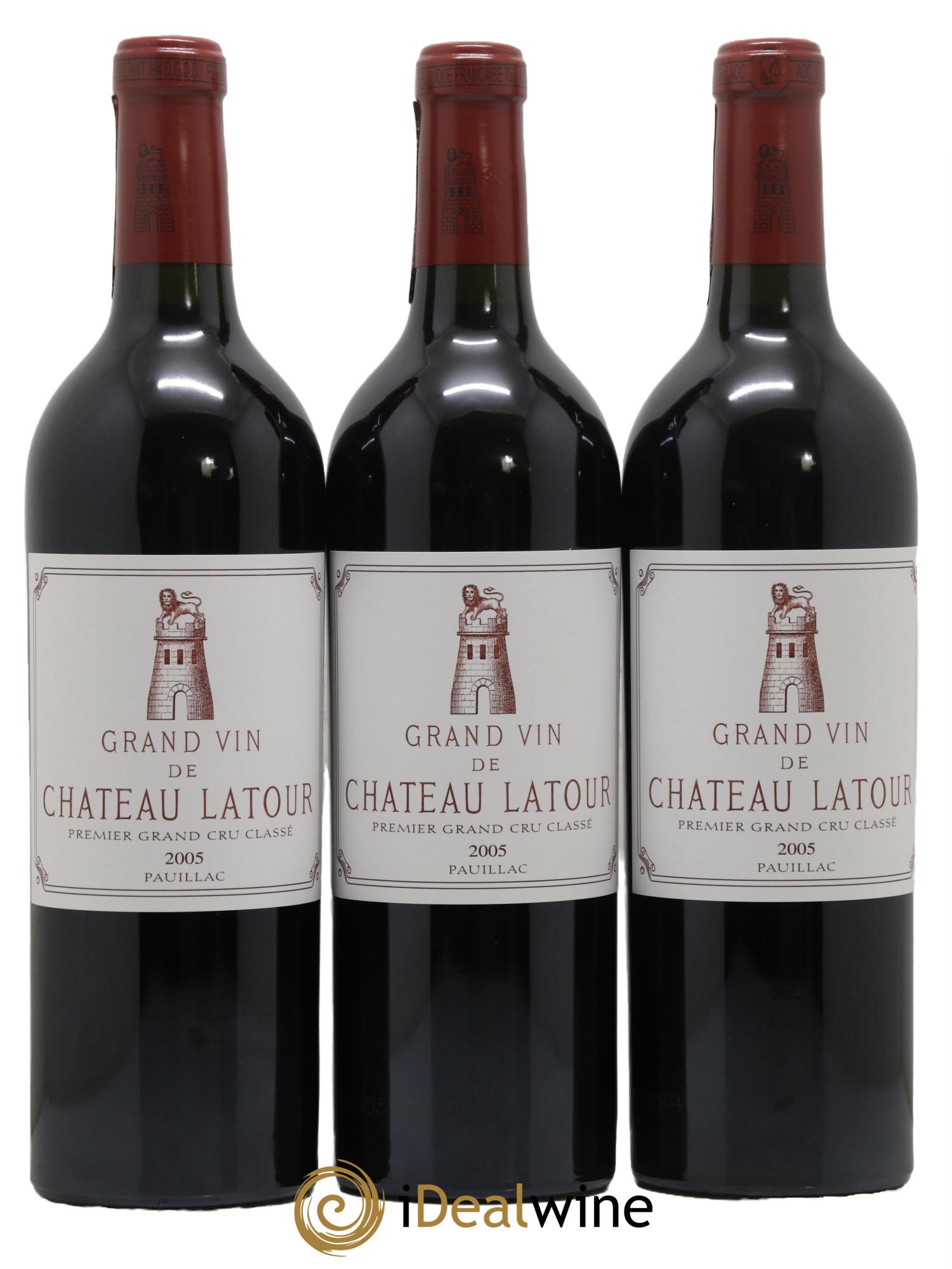 Château Latour 1er Grand Cru Classé 2005 - Lot de 3 bouteilles - 0