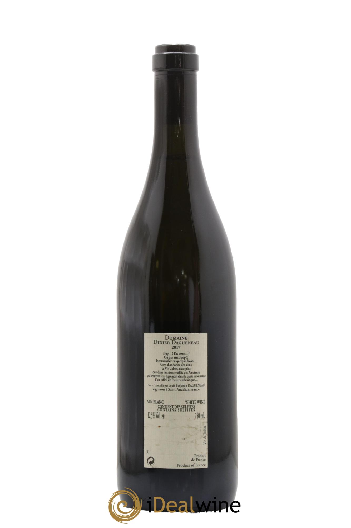 Pouilly-Fumé Blanc Fumé de Pouilly Dagueneau (Domaine Didier - Louis-Benjamin) 2017 - Posten von 1 Flasche - 1