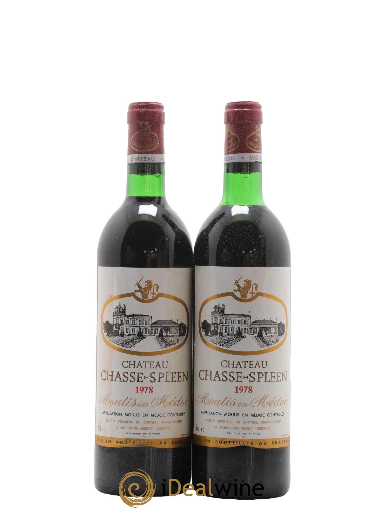 Château Chasse Spleen 1978 - Lot de 2 bouteilles - 0