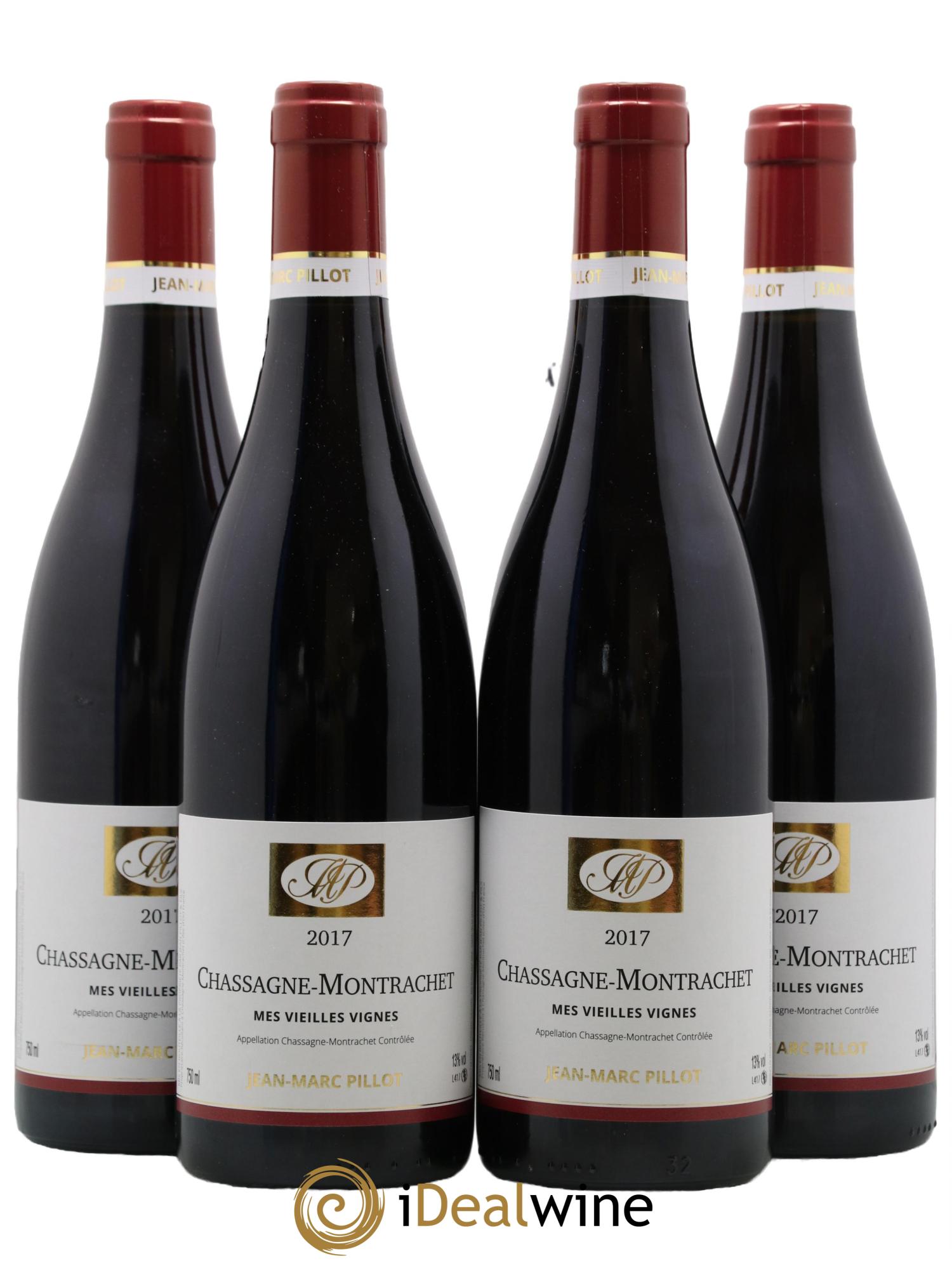Chassagne-Montrachet Vieilles Vignes Jean-Marc Pillot et Fils (Domaine) 2017 - Lot de 4 bouteilles - 0