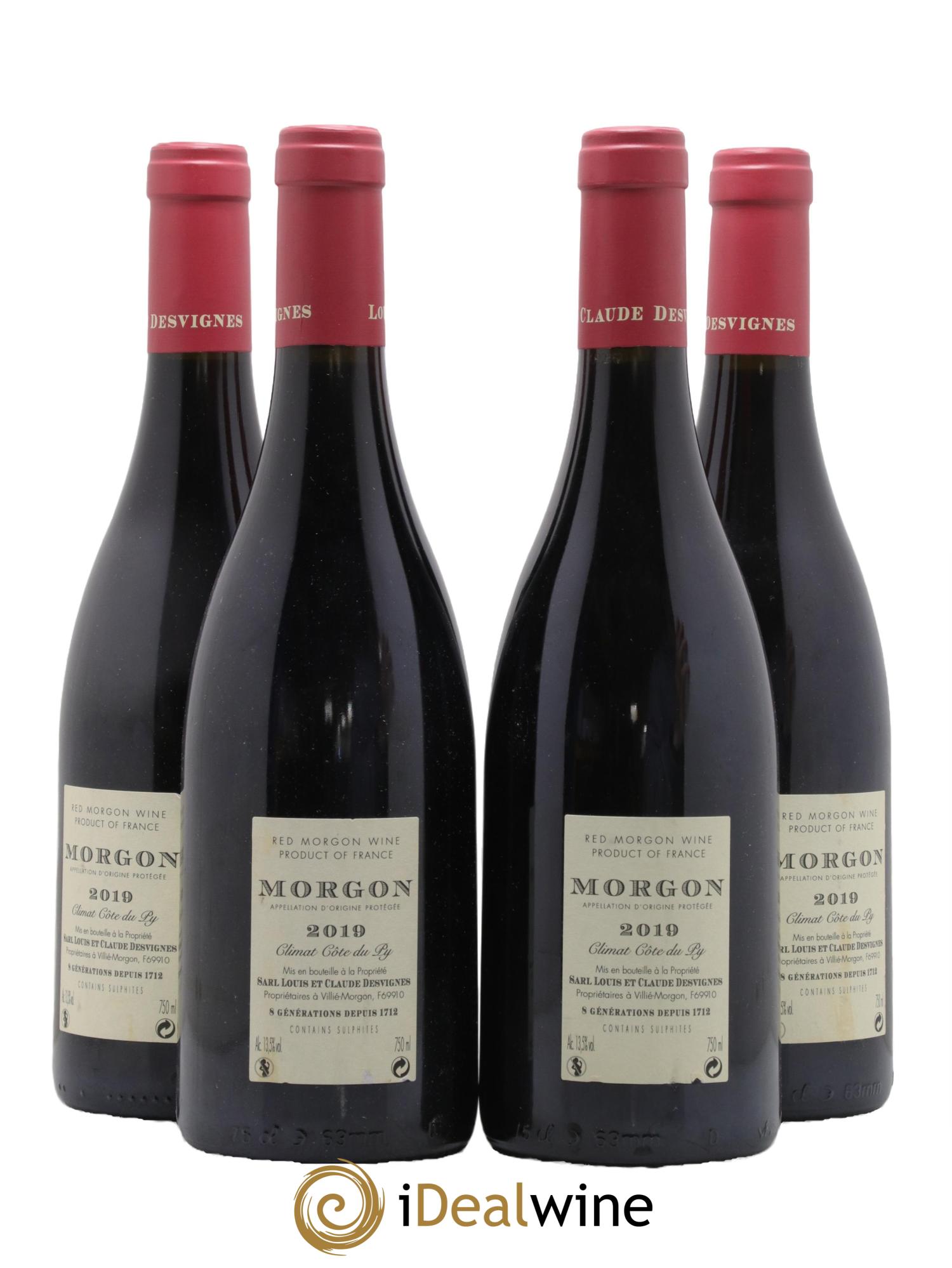 Morgon Côte du Py Louis-Claude Desvignes 2019 - Posten von 4 Flaschen - 1