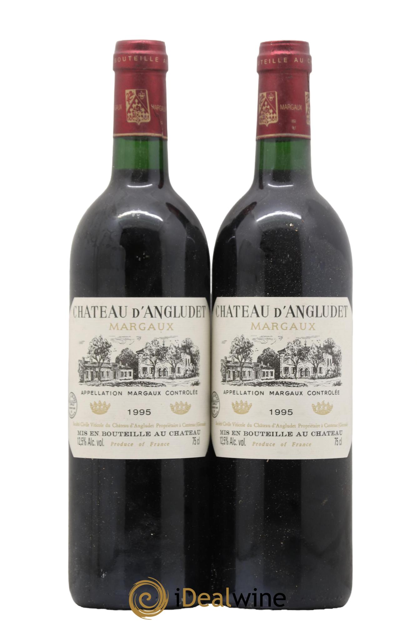 Château d' Angludet Cru Bourgeois 1995 - Lot de 2 bouteilles - 0