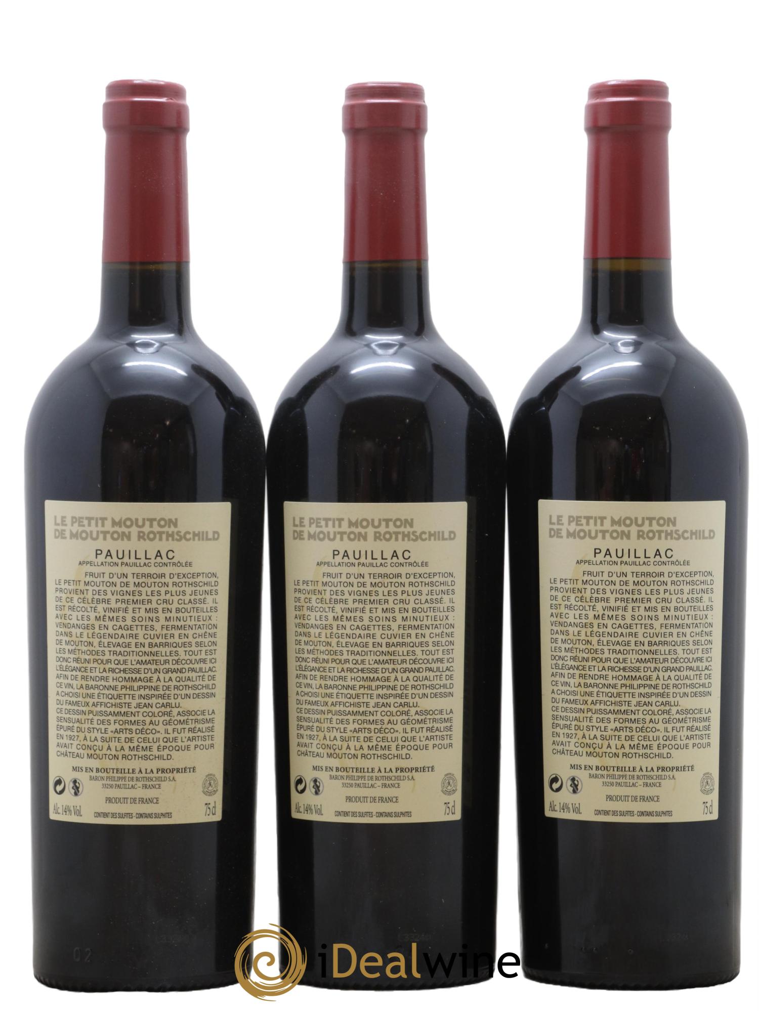 Petit Mouton Second Vin 2018 - Lot de 3 bouteilles - 1