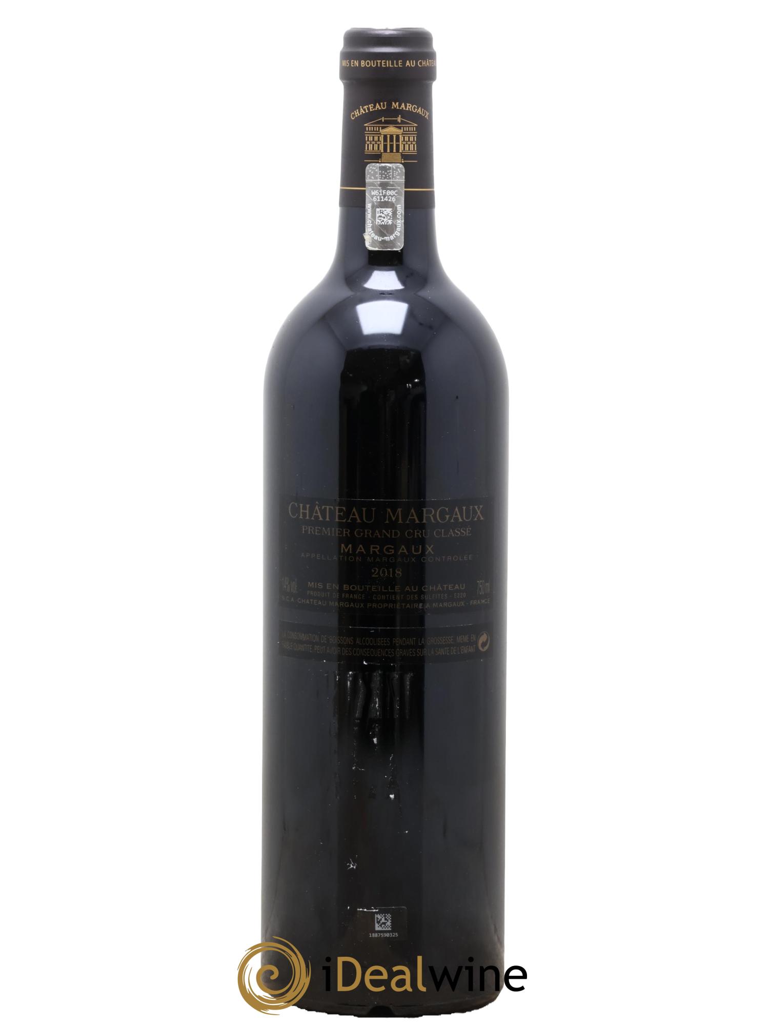 Château Margaux 1er Grand Cru Classé 2018 - Lot de 1 bouteille - 1