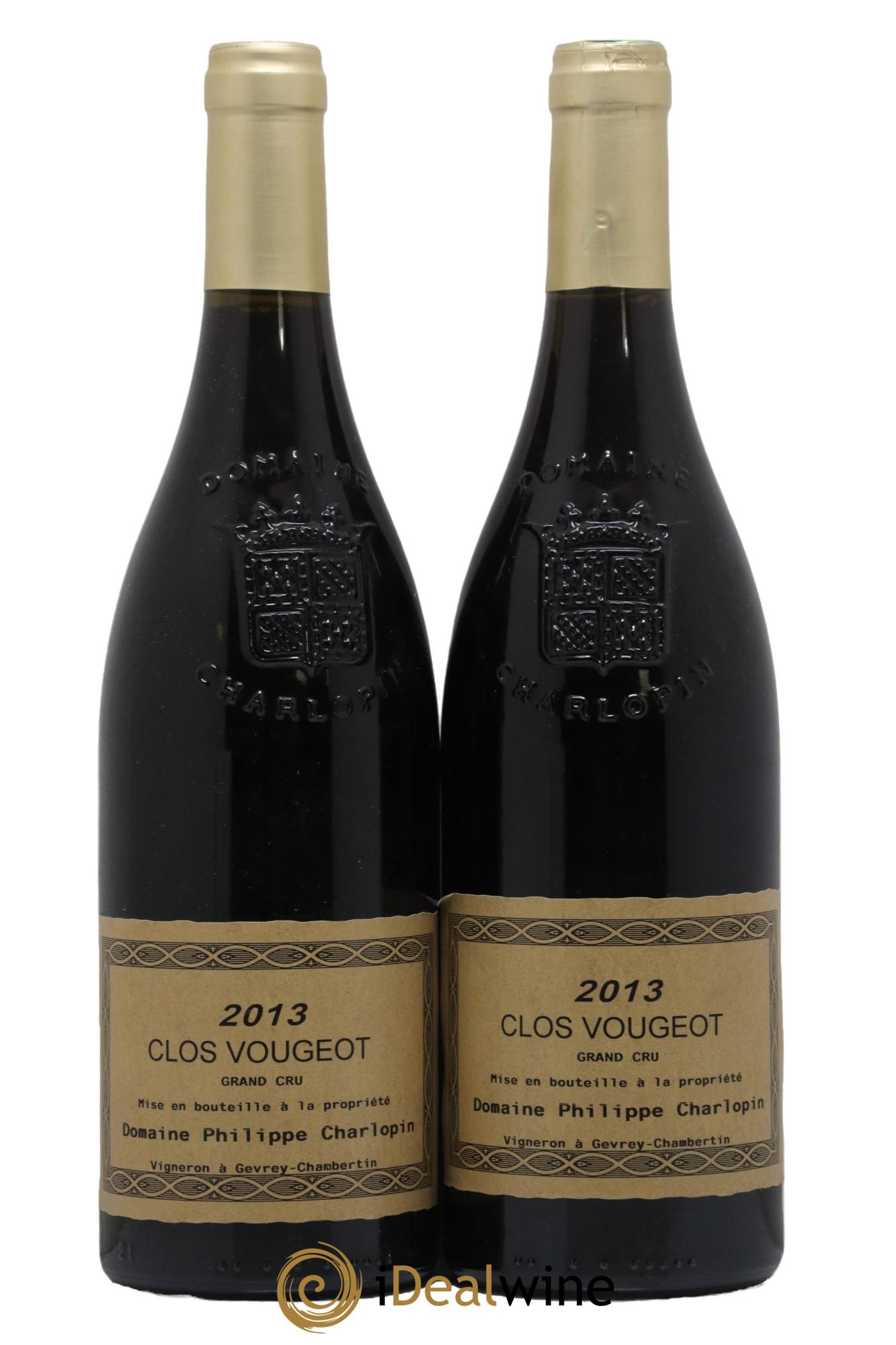 Clos de Vougeot Grand Cru Domaine Philippe Charlopin 2013 - Lot de 2 bouteilles - 0