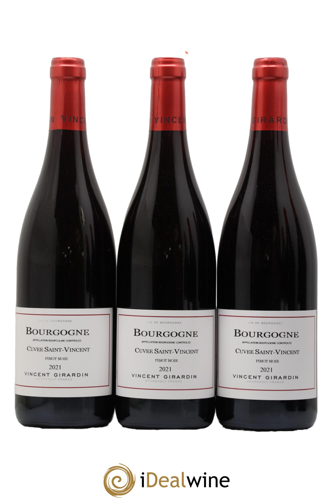 Bourgogne Pinot noir Cuvée Saint Vincent Vincent Girardin (Domaine) 2021 - Lot de 6 bouteilles - 1