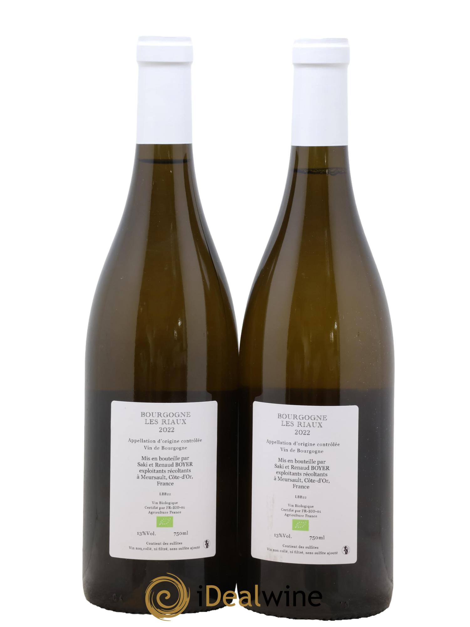 Bourgogne Les Riaux Renaud Boyer 2022 - Posten von 2 Flaschen - 1