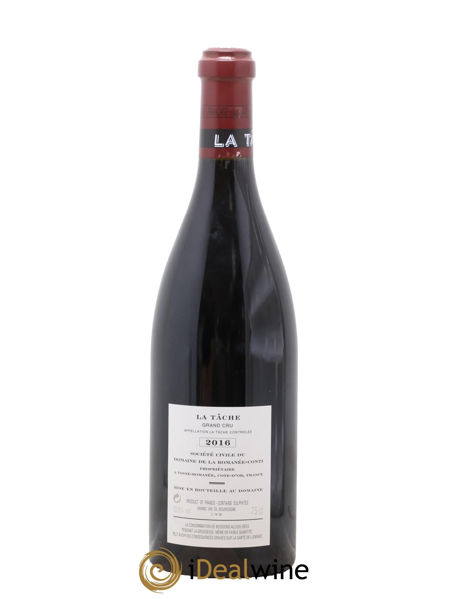 La Tâche Grand Cru Domaine de la Romanée-Conti 2016 - Lotto di 1 bottiglia - 1