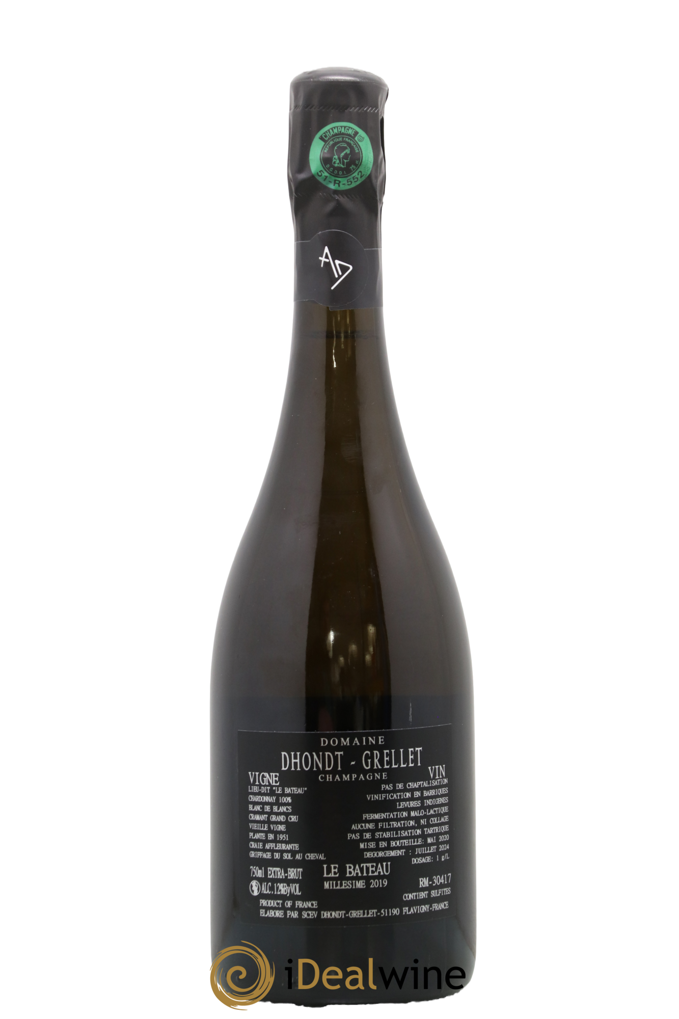 Champagne Le Bateau Dhondt-Grellet 2019 - Lot of 1 bottle - 1