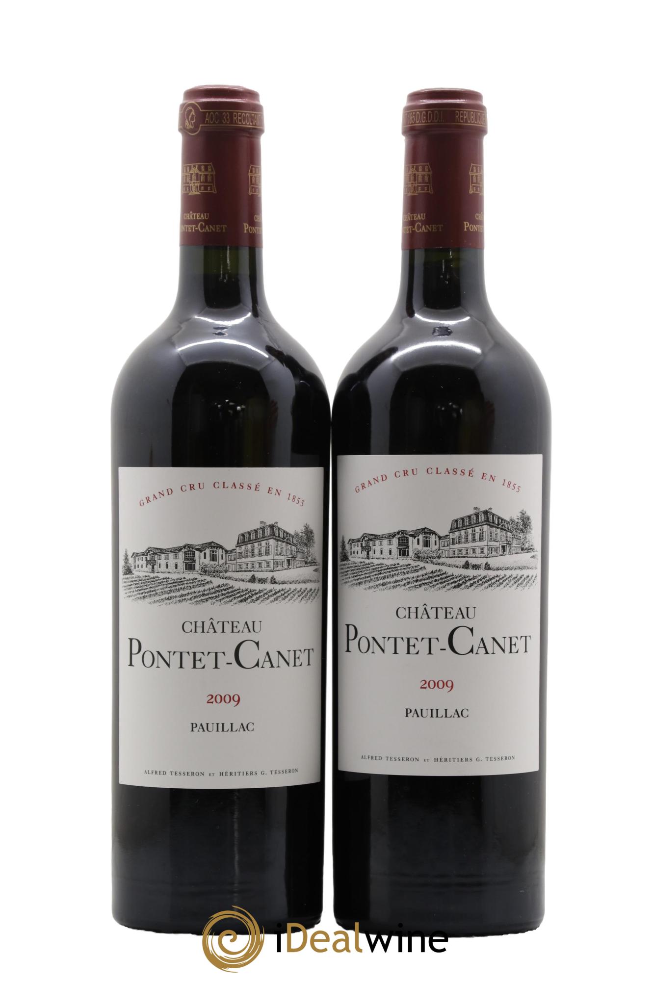Château Pontet Canet 5ème Grand Cru Classé 2009 - Lot de 2 bouteilles - 0