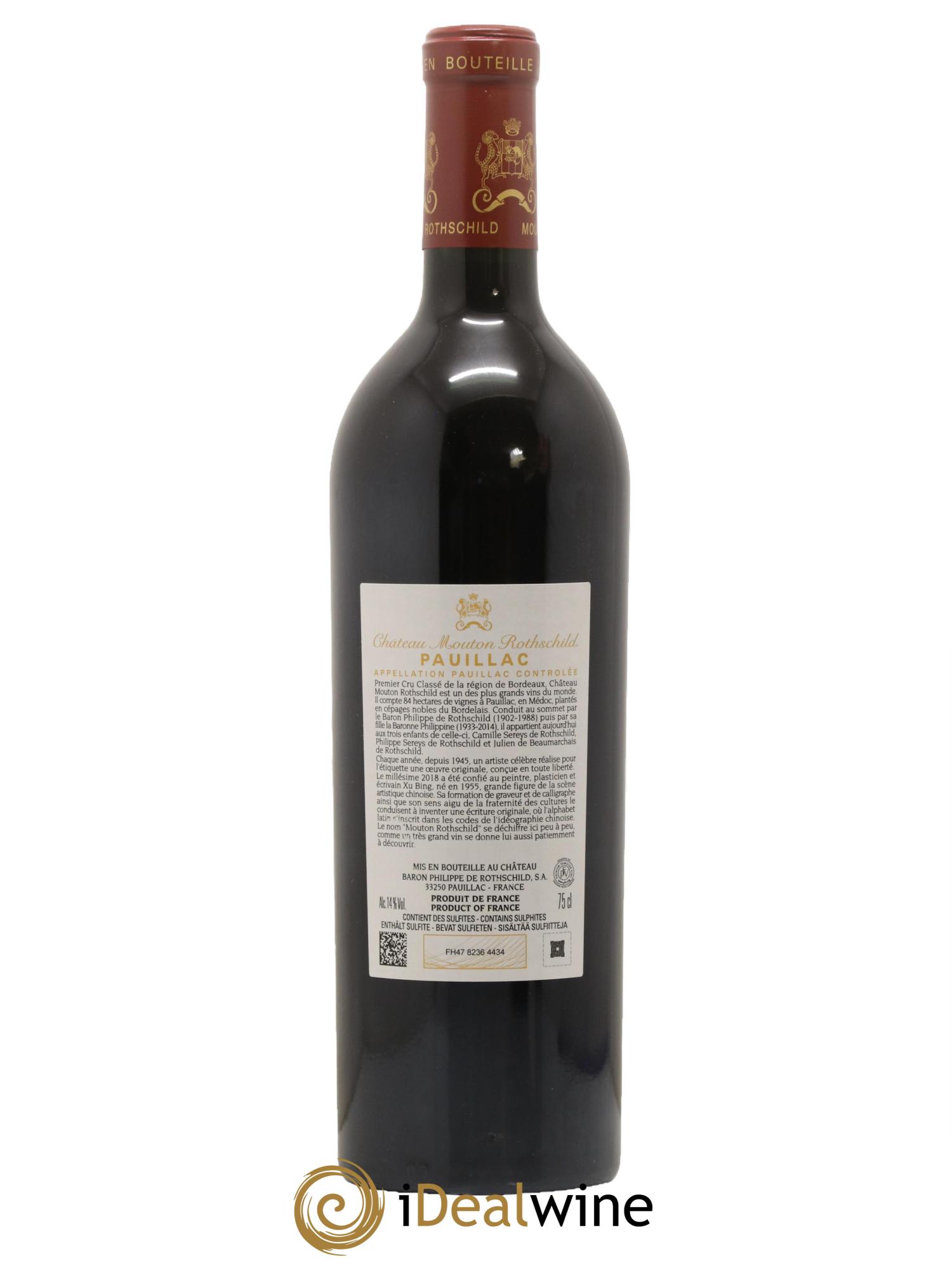 Château Mouton Rothschild 1er Grand Cru Classé 2018 - Lot de 1 bouteille - 2